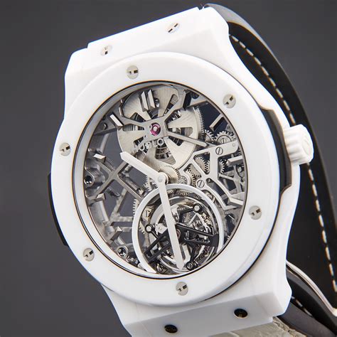 hublot classic fusion hand wind skeleton|Hublot skeleton tourbillon.